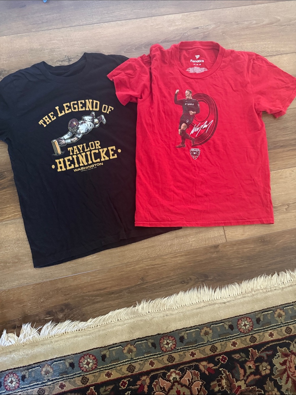 Taylor Heinicke Black Graphic Tee & Red Soccer Fanatics Tee - Set